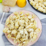 Top shot of the pasta.