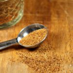 A spoon of the taco seasoning.