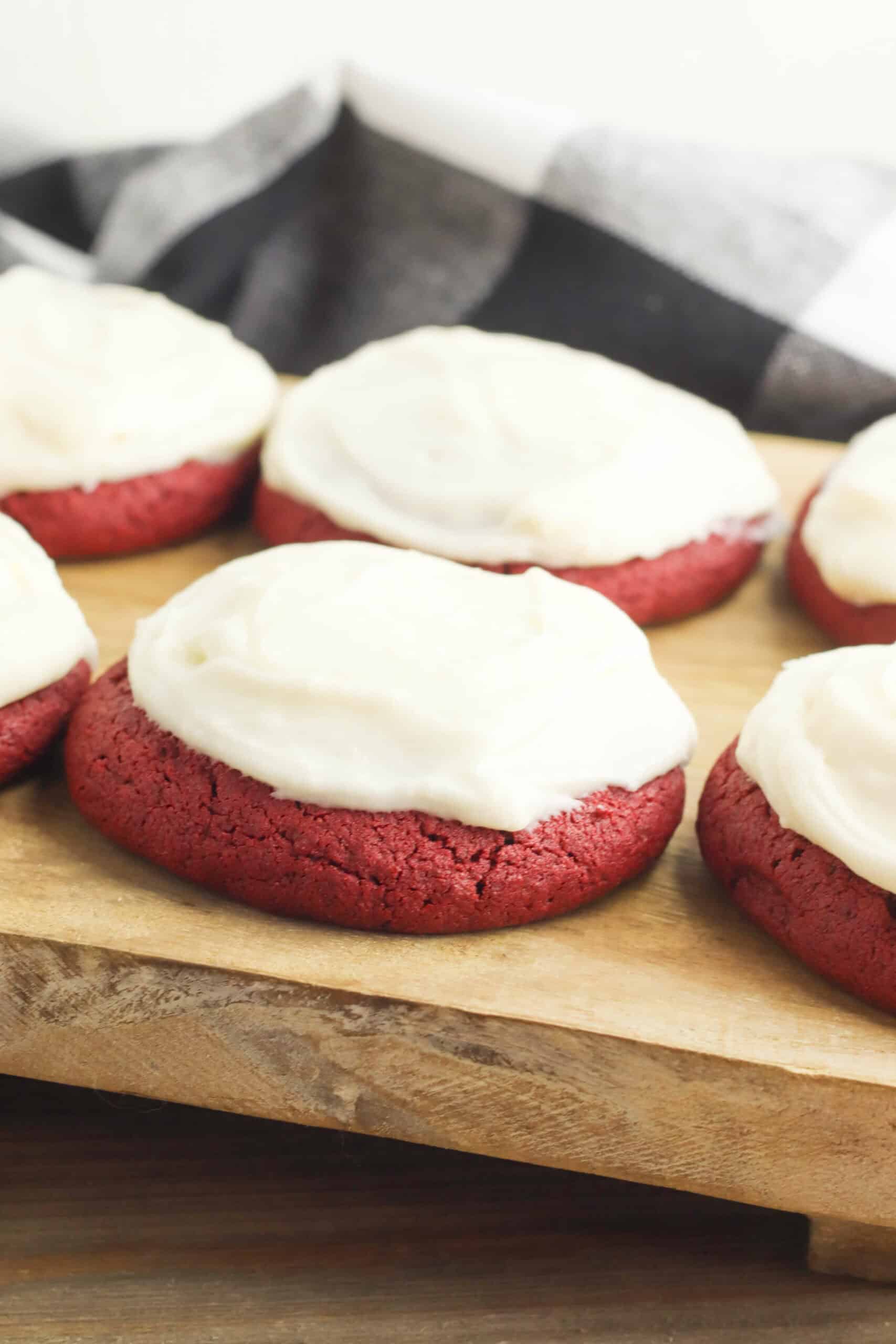 Red Velvet Cookies with Cream Cheese Frosting